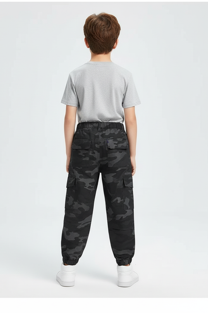 Pantalon Cargo Militaire Noir - Toile - vue 2