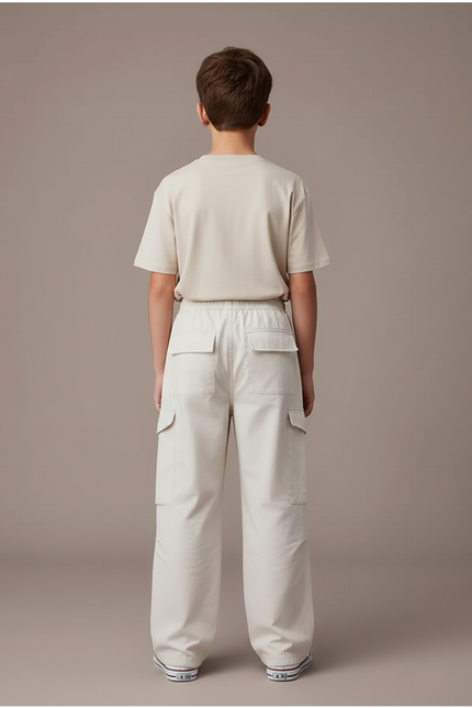 Pantalon Cargo Premium - Beige Toile - vue 2