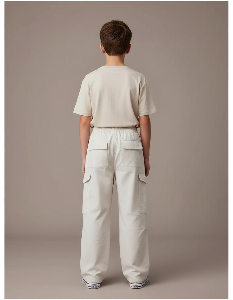 Pantalon Cargo Premium - Beige Toile - vue 2