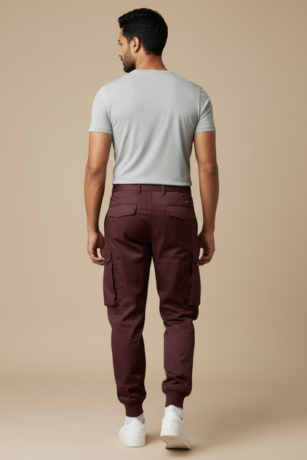 Pantalon Cargo Bordeaux Homme - Polyester - vue 2