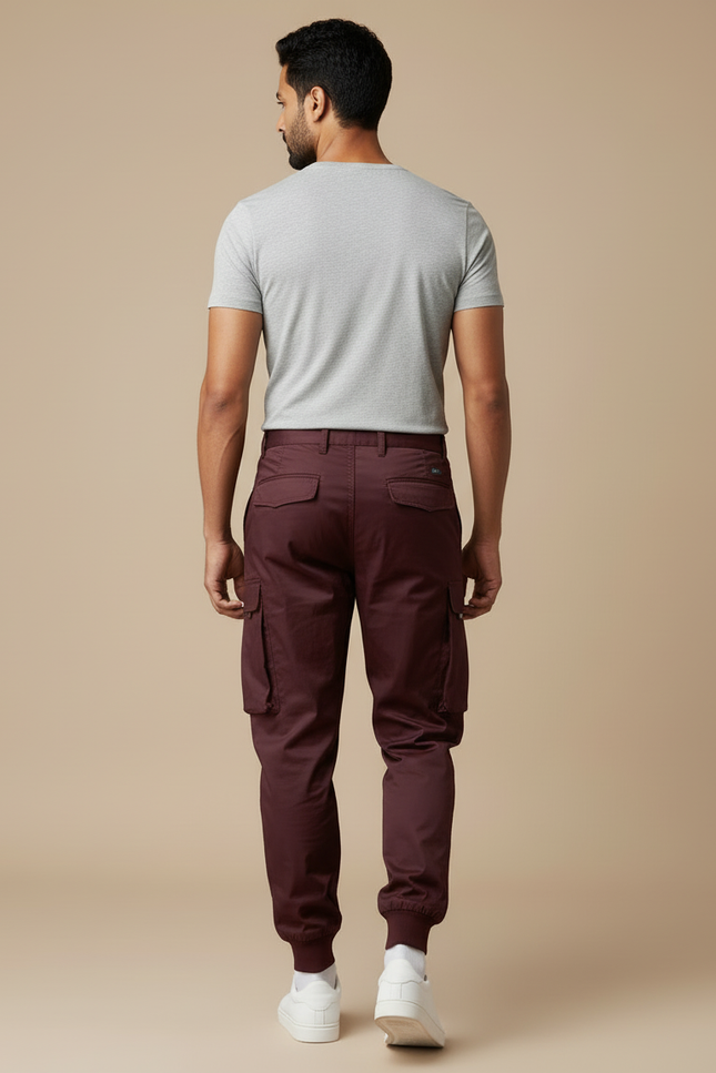 Pantalon Cargo Bordeaux Homme - Polyester - vue 2