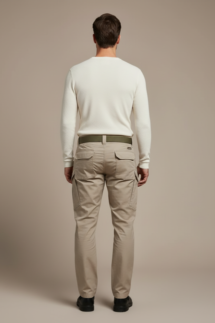 Pantalon Tactique Cargo - Beige Toile - vue 2