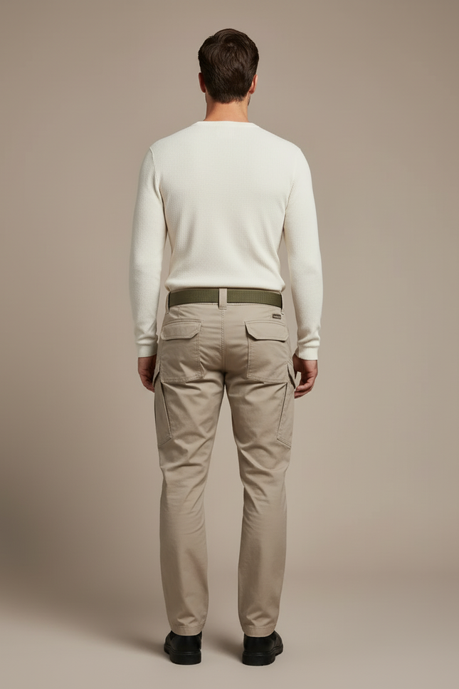 Pantalon Tactique Cargo - Beige Toile - vue 2