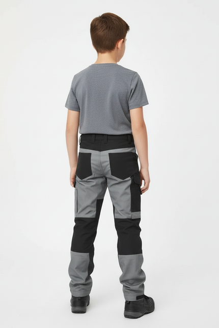 Pantalon Cargo Gris Noir Multipoches Enfant Décontracté - Multicolore Polyester - vue 2