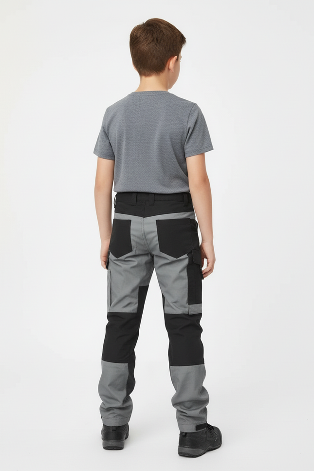 Pantalon Cargo Gris Noir Multipoches Enfant Décontracté - Multicolore Polyester - vue 2