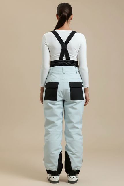 Pantalon Cargo Bleu Bretelles Imperméable Hiver Sport - Polyester - vue 2