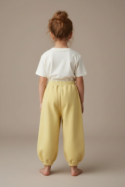 Pantalon Cargo Jaune Ample Molleton Maison Enfant - vue 2