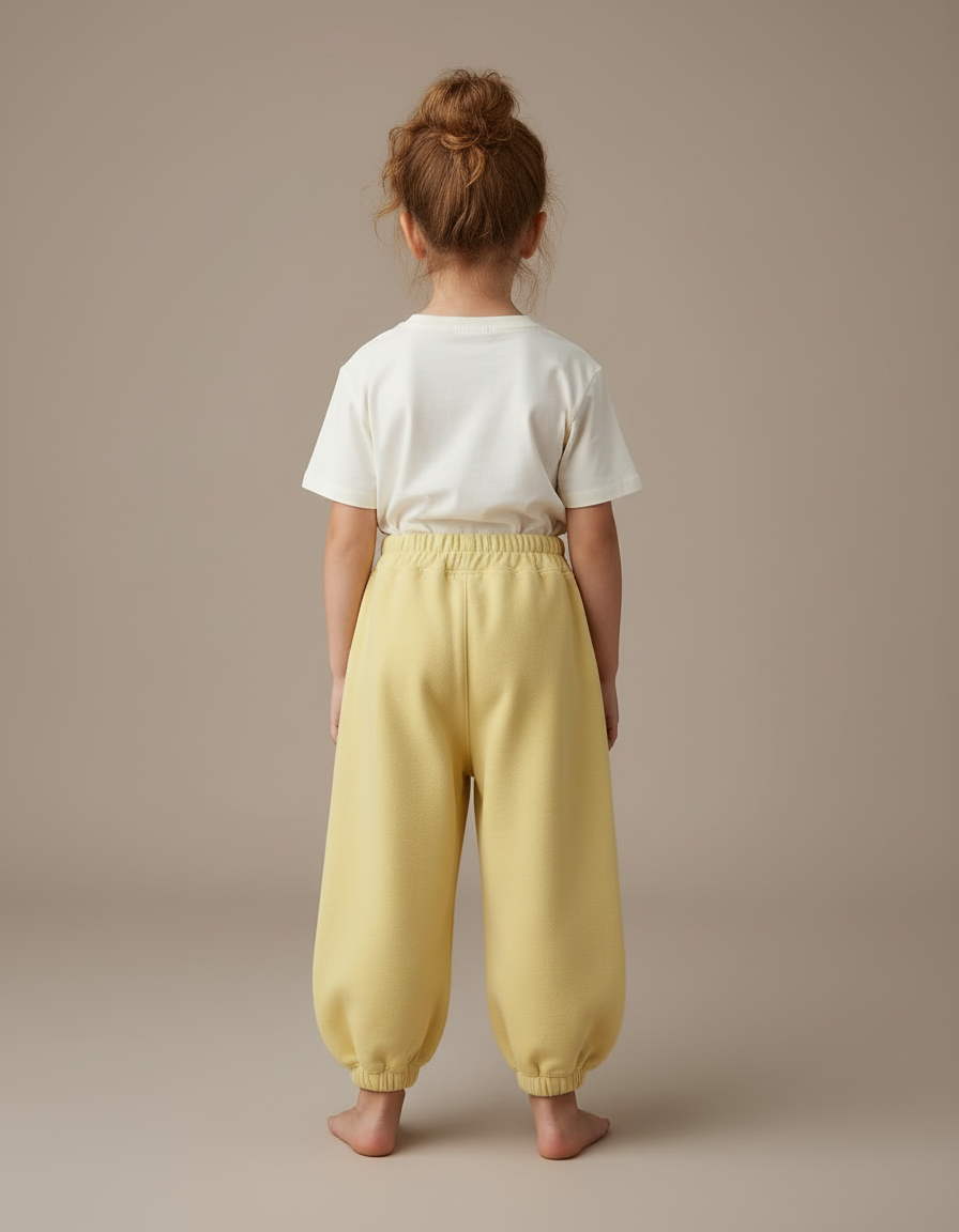 Pantalon Cargo Jaune Ample Molleton Maison Enfant - vue 2