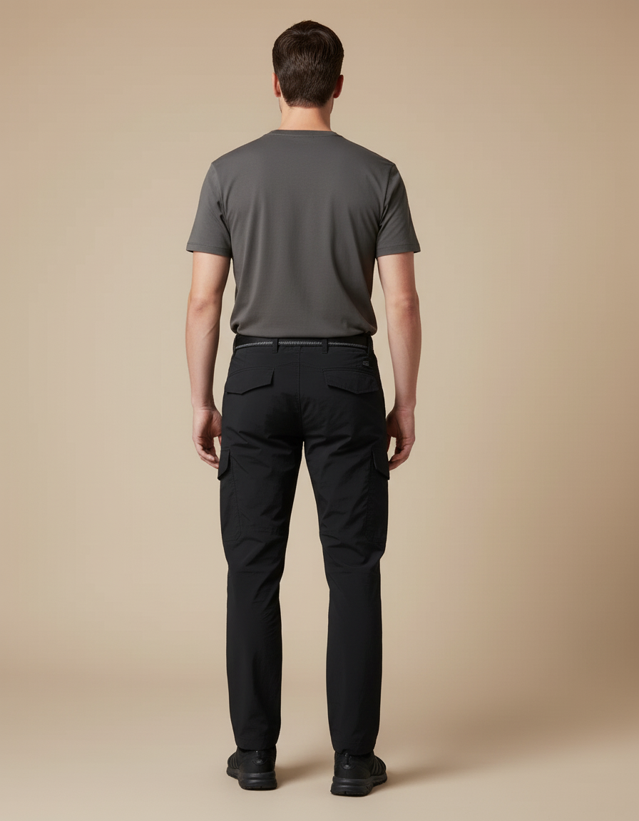 Pantalon Cargo Imperméable - Noir Polyester - vue 2