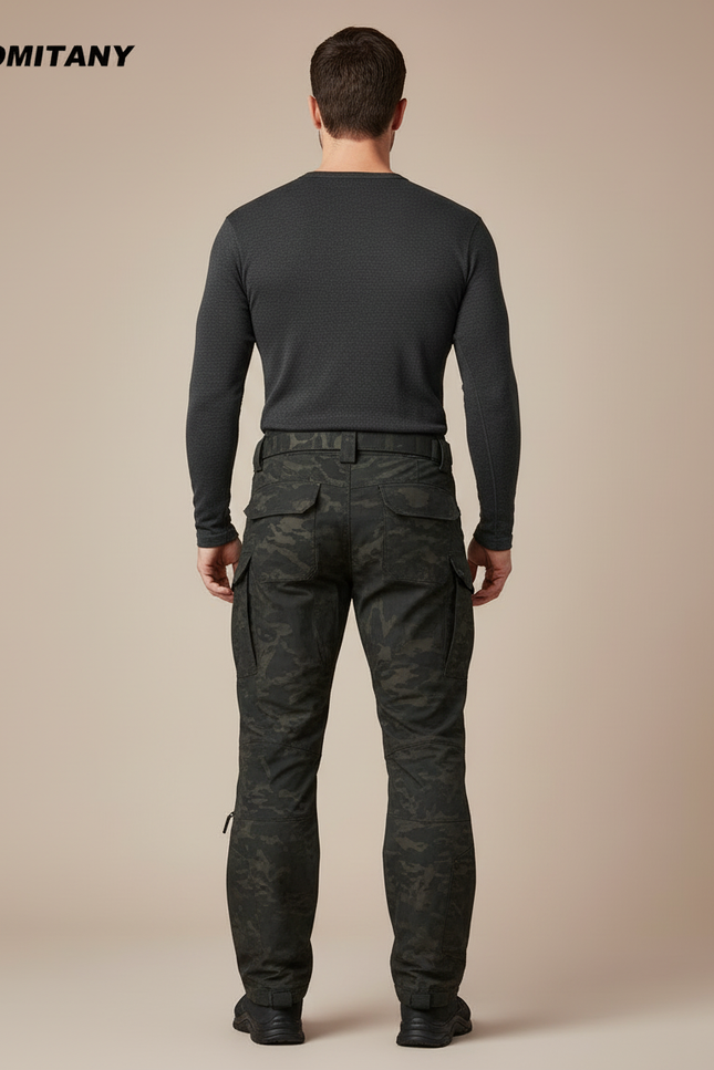 Pantalon Cargo Camouflage Militaire Robuste Homme Tactique - Multicolore Polyester - vue 2
