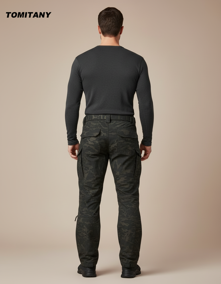 Pantalon Cargo Camouflage Militaire Robuste Homme Tactique - Multicolore Polyester - vue 2