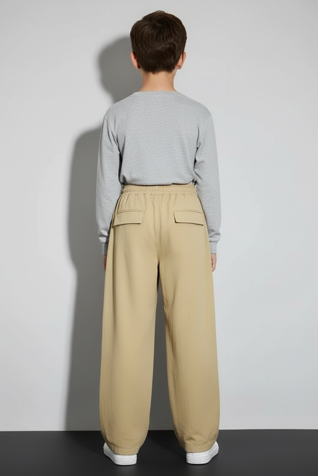 Pantalon Cargo Beige Coton Ample Enfant - vue 2