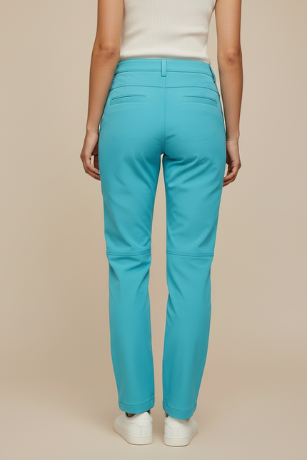 Pantalon Cargo Bleu Turquoise Droit Imperméable Randonnée Femme - Polyester - vue 2