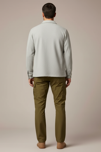 Pantalon Cargo Olive Homme - Kaki Polyester - vue 2