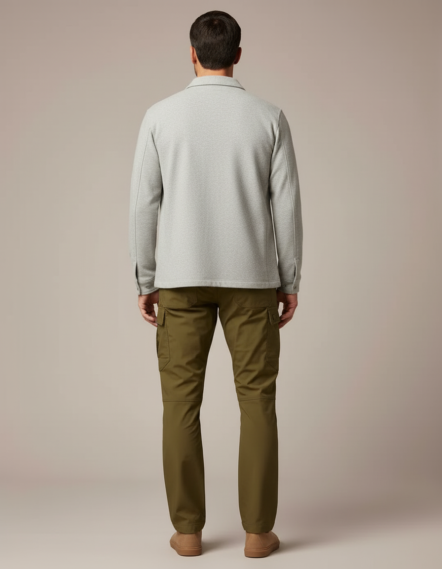 Pantalon Cargo Olive Homme - Kaki Polyester - vue 2