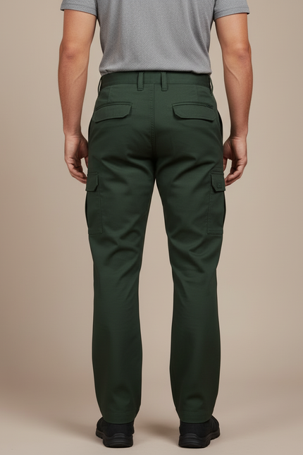 Pantalon Cargo Vert Militaire Homme Multi-Poches - Toile - vue 2