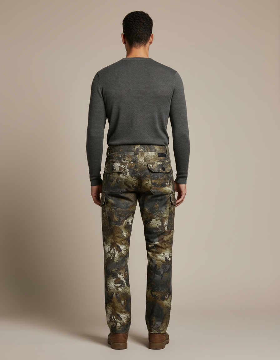 Pantalon Cargo Camouflage Chasse Ample Résistant Polyester - Multicolore - vue 2