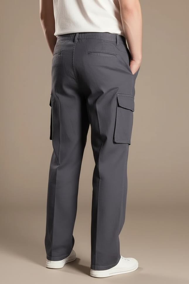 Pantalon Cargo Grande Taille - Gris Coton - vue 2