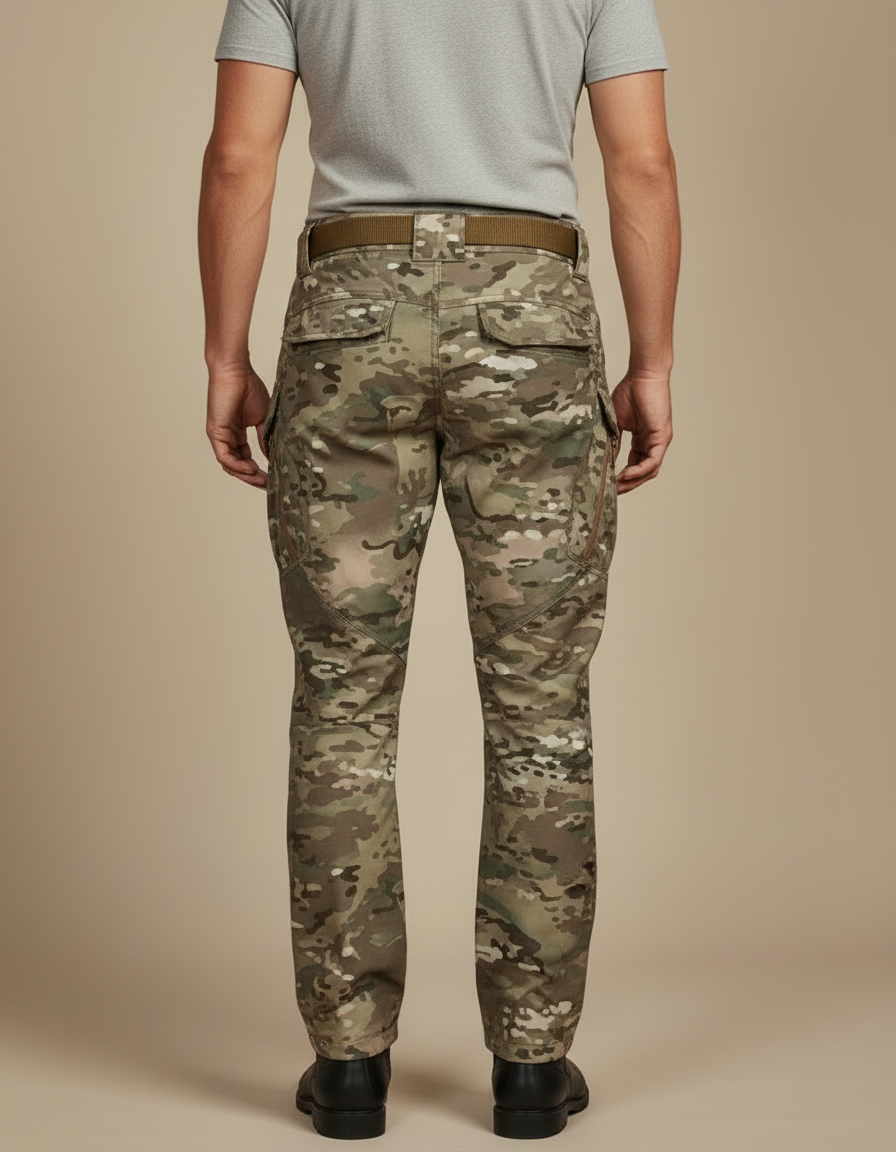 Pantalon Cargo Camouflage Militaire Homme Tactique Multipoches - Multicolore Toile - vue 2
