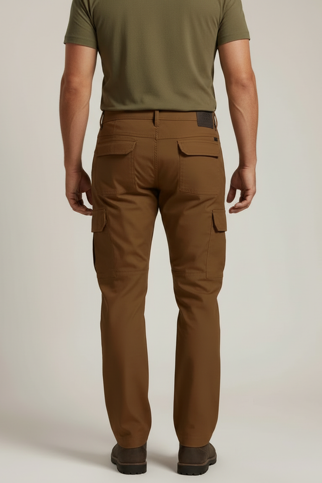 Pantalon Cargo Marron Homme Tactique Multi-Poches Respirant - Polyester - vue 2