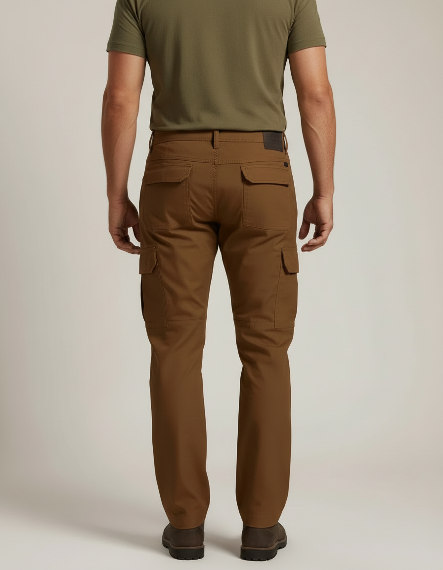 Pantalon Cargo Marron Homme Tactique Multi-Poches Respirant - Polyester - vue 2