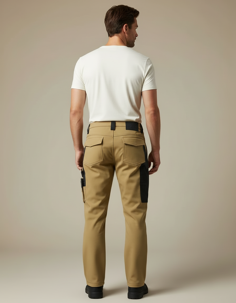 Pantalon Cargo Beige Tactique Multipoches Homme Respirant - Polyester - vue 2