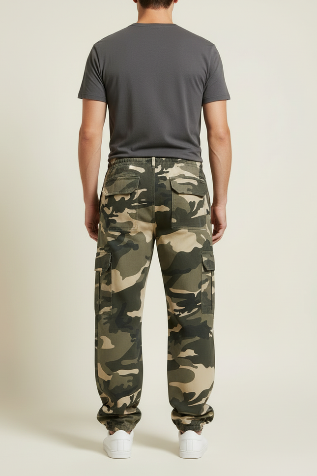 Pantalon Cargo Camouflage Militaire Ample Multipoches Décontracté - Imprimé Toile - vue 2