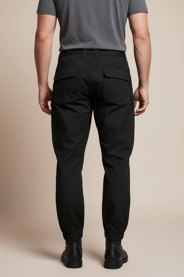 Pantalon Cargo Noir Homme Jogger Multi-Poches Tactique - Polyester - vue 2