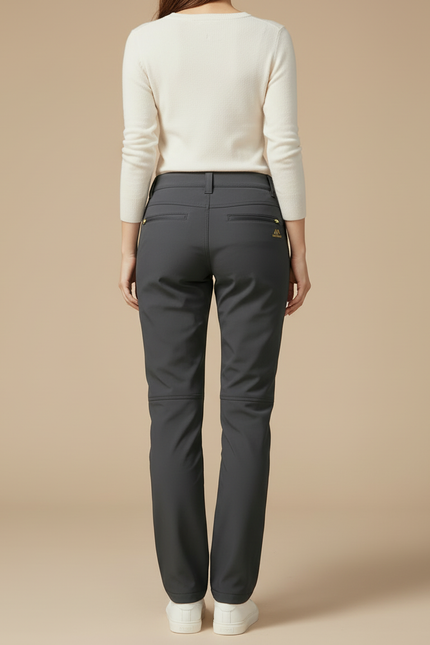 Pantalon Cargo Gris Femme Polaire Imperméable Randonnée - Polyester - vue 2
