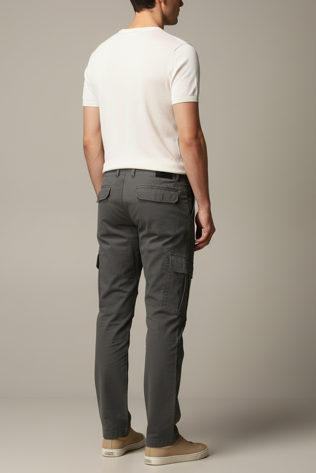 Pantalon Cargo Gris Coton Multipoches Confortable Renforcé Homme - vue 2
