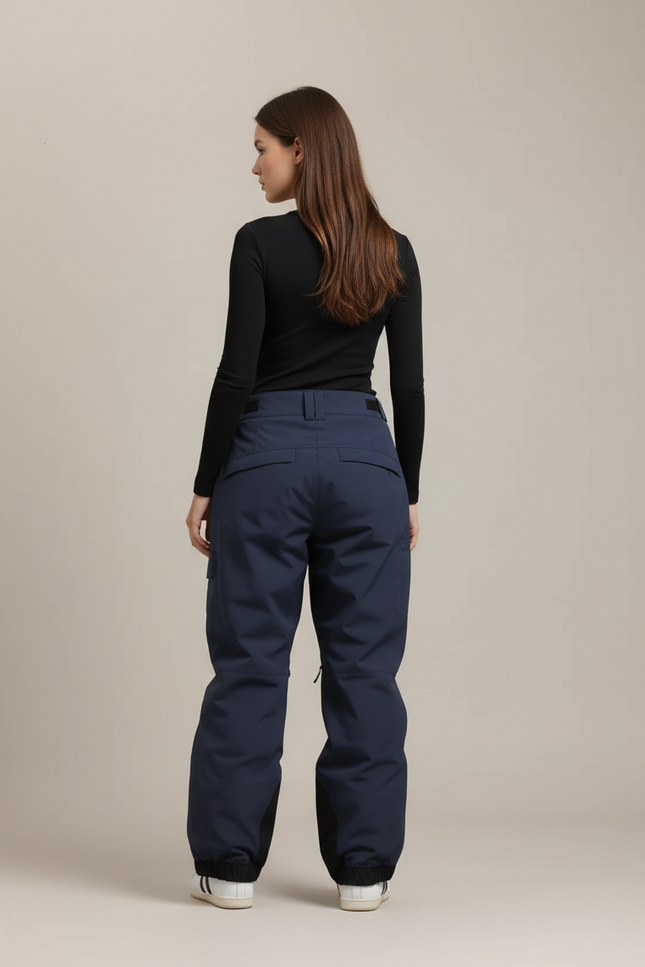 Pantalon Cargo Bleu Marine Ample Imperméable Hiver - Polyester - vue 2