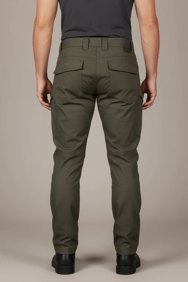 Pantalon Cargo Vert Militaire Tactique Multipoches Homme - Kaki Polyester - vue 2