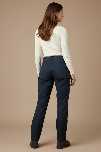Pantalon Cargo Femme Marine Renforcé Décontracté - Polyester - vue 2