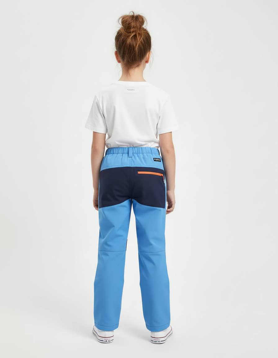 Pantalon Cargo Bleu Imperméable Enfant Doublé Polaire - Polyester - vue 2