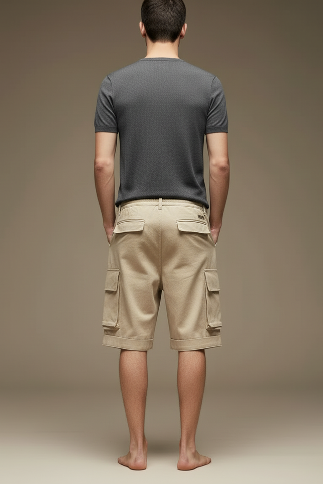 Pantalon Cargo Beige Décontracté Multi-Poches Homme - Toile - vue 2