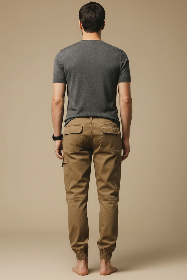 Pantalon Cargo Vintage Homme - Kaki Toile - vue 2