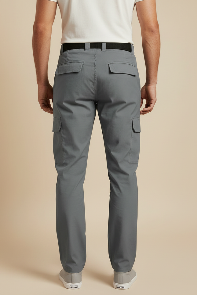 Pantalon Cargo Gris Homme Tactique Multi-Poches Respirant - Polyester - vue 2