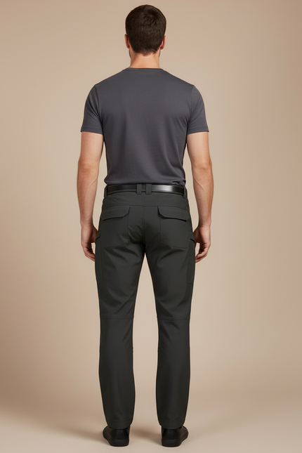 Pantalon Cargo Avec Ceinture - Gris Polyester - vue 2