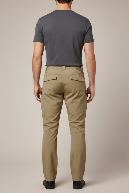 Pantalon Cargo Beige Tactique Homme Coupe Droite - Polyester - vue 2
