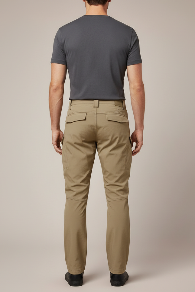 Pantalon Cargo Beige Tactique Homme Coupe Droite - Polyester - vue 2
