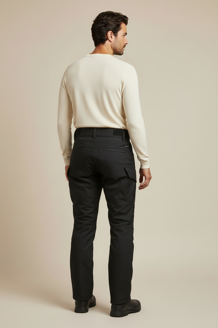 Pantalon Cargo Noir Tactique Résistant Homme - Polyester - vue 2