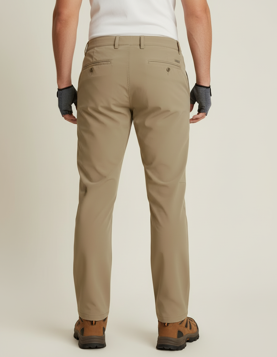 Pantalon Cargo Kaki Léger Multipoches Homme Randonnée - Polyester - vue 2