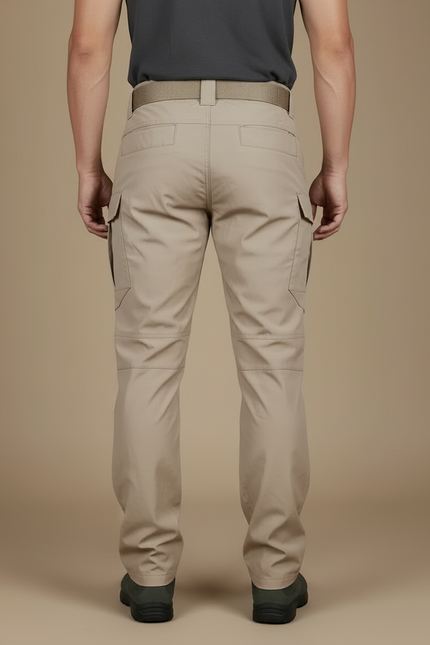 Pantalon Ripstop Cargo - Beige Polyester - vue 2