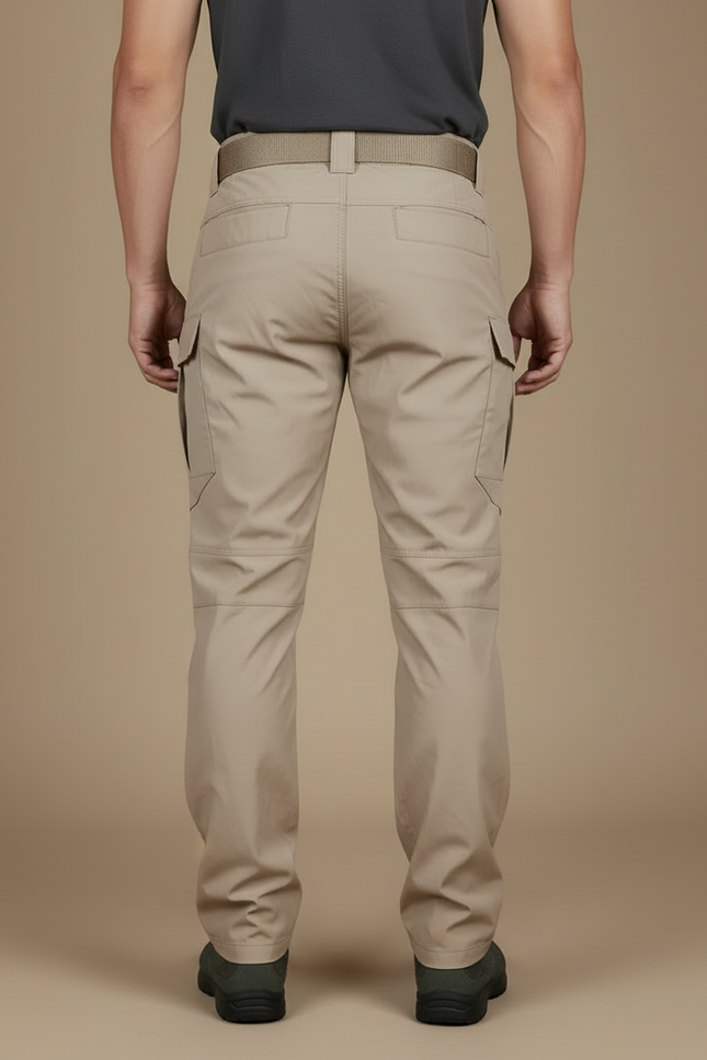 Pantalon Ripstop Cargo - Beige Polyester - vue 2