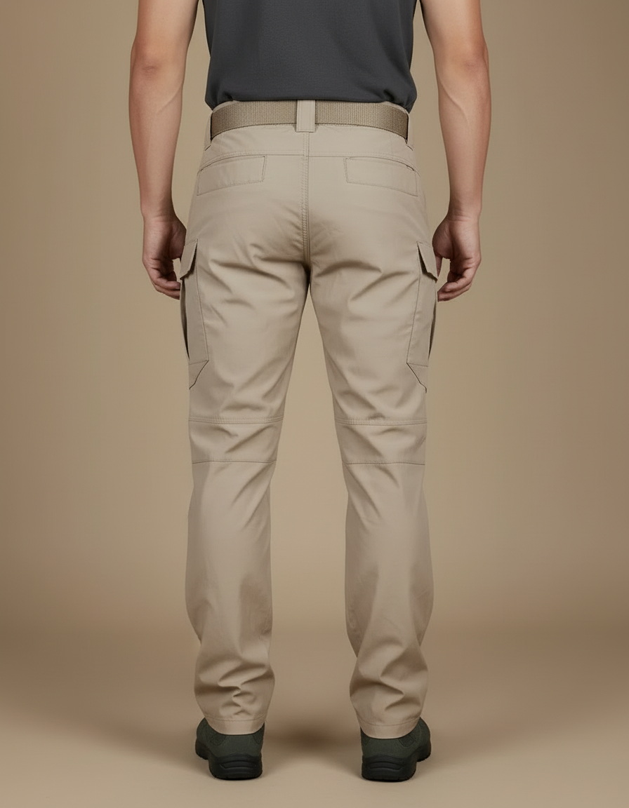 Pantalon Ripstop Cargo - Beige Polyester - vue 2