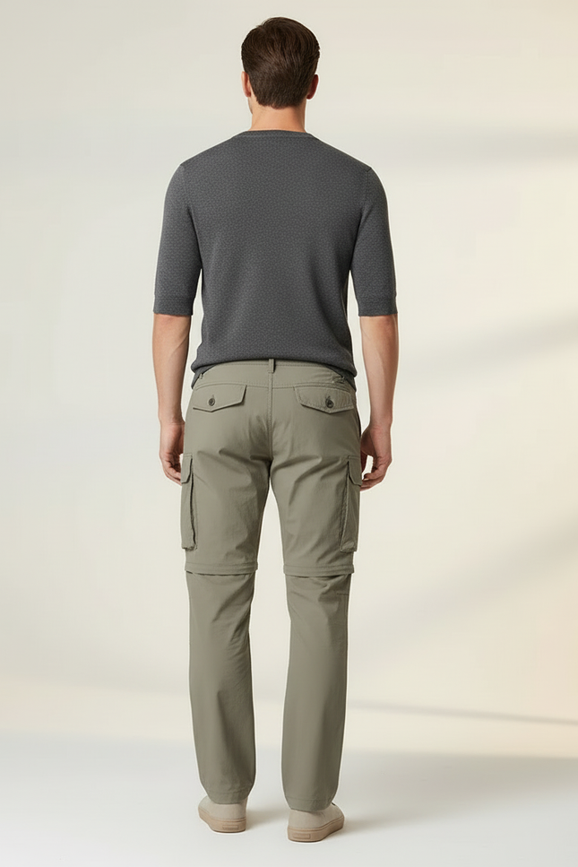 Pantalon Cargo Kaki Convertible Léger Zippé Homme - Polyester - vue 2