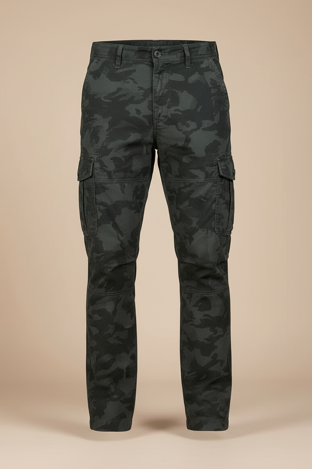 Pantalon Cargo Camouflage - Multicolore Toile - vue 3