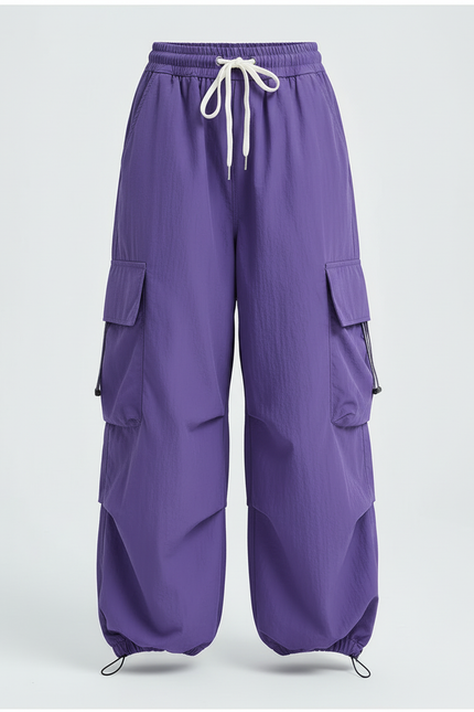 Pantalon Cargo Violet - Polyester - vue 3