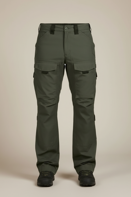 Pantalon Cargo Sécurité - Kaki Polyester - vue 3