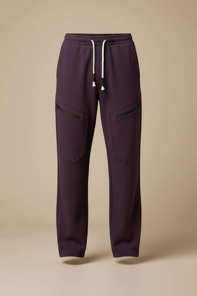 Pantalon Cargo Violet Homme Décontracté Zippé Cordon - Polyester - vue 3